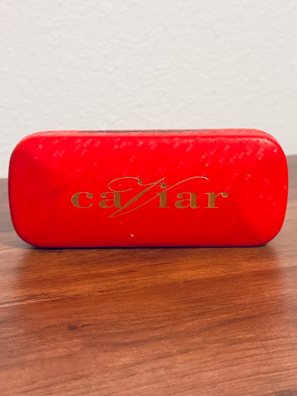 Caviar Eyeglass Hard Shell Case Red